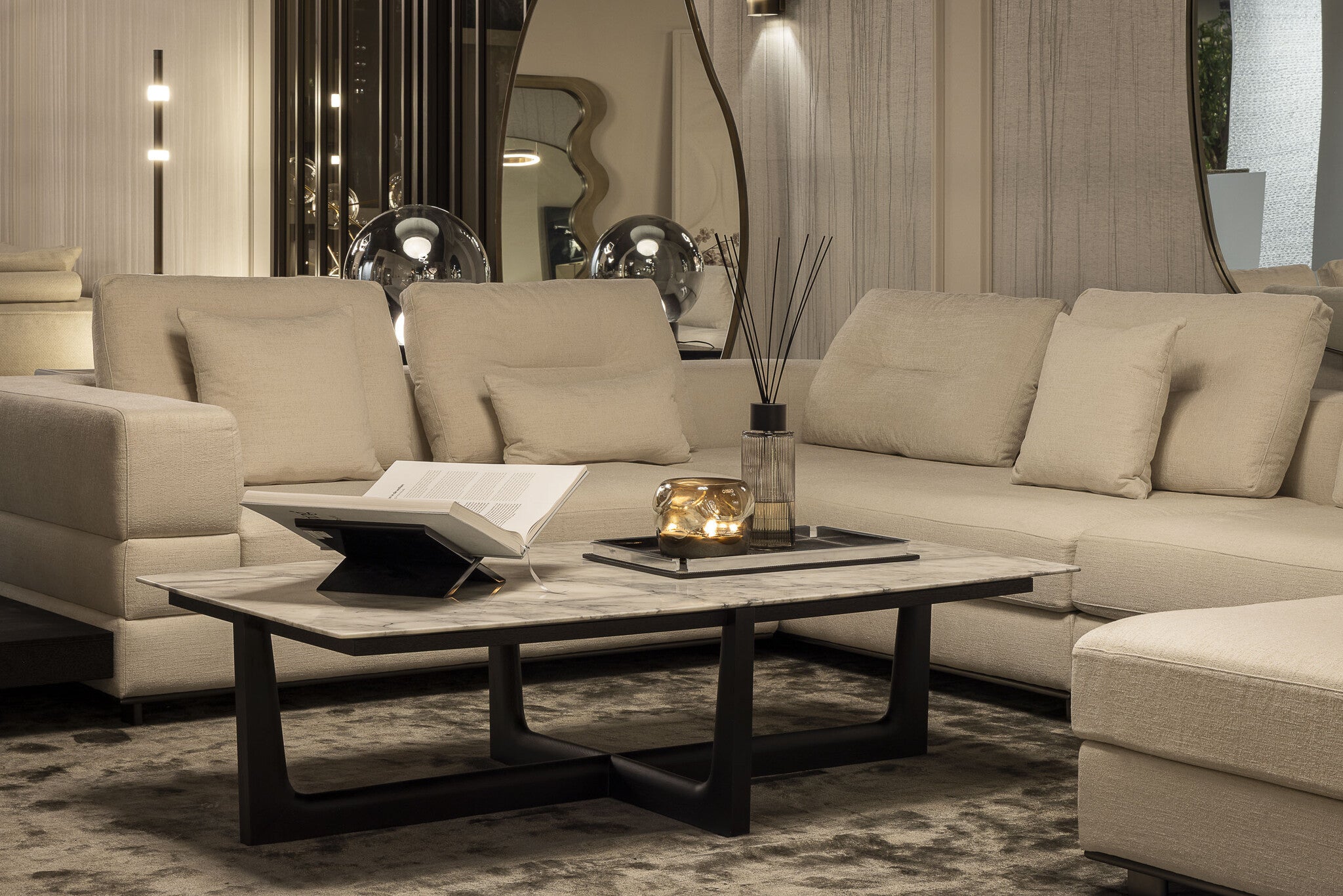 BRIO Rectangular Coffee Table Calacatta Marble