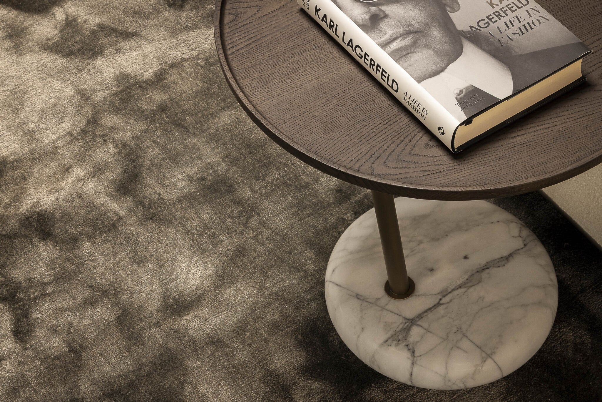 YVES End Table Rome Marble Leather Structure